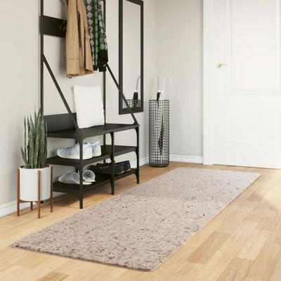 vidaXL Shaggy koberec PAMPLONA, vysoký vlas, moderný, béžový 80x250 cm