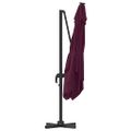 vidaXL Roma Parasol Červená 286 x 284 x 265 cm Hliník a polyester