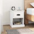 vidaXL Nočné stolíky 2 ks biele 39x39x47,5 cm spracované drevo