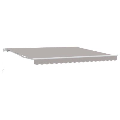 vidaXL Sklopná markíza Svetlosivá 400 × 300 cm Polyester a hliník