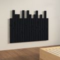 vidaXL Nástenné čelo postele čierne 108x3x80 cm masívna borovica