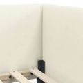 vidaXL Rohový rám postele Krémová 100 cm x 200 cm Zamat