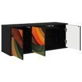vidaXL Nástenný TV kabinet BONN 102 x 33 x 40 cm Čierny dub