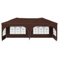 vidaXL Prístrešok na párty 575 x 288 x 245 cm Hnedá Oxfordská látka