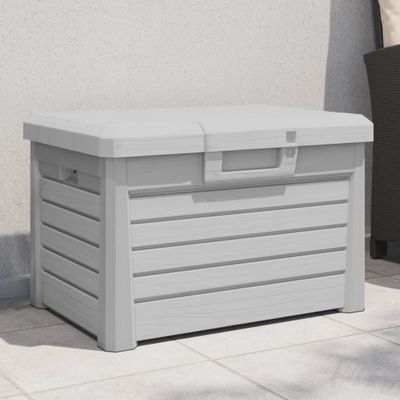 vidaXL Vonkajší box na vankúše sivý 73x50,5x46,5 cm polypropylén