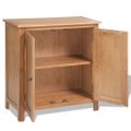 vidaXL Komoda 70x35x75 cm, dubový masív