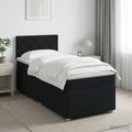 vidaXL Posteľ boxspring s matracom Čierna 100 x 200 cm Látka