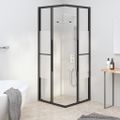 vidaXL Sprchovací kút polomatný ESG 80x80x180 cm čierny