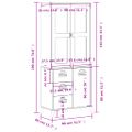 vidaXL Vysoká skrinka VIKEN antracitovosivá 80x40x190 cm borovica