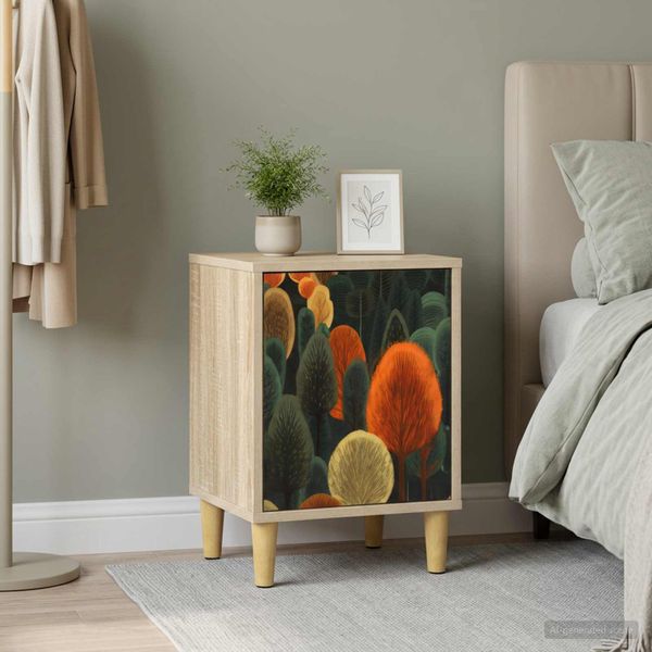 vidaXL Nočný stolík ZAANDAM Dub sonoma 36 x 33 x 50 cm