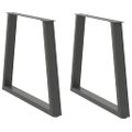 vidaXL Nohy k jedálenskému stolu v tvare V, 2 ks, antracitové, 70 x (72 – 73,3) cm, oceľ