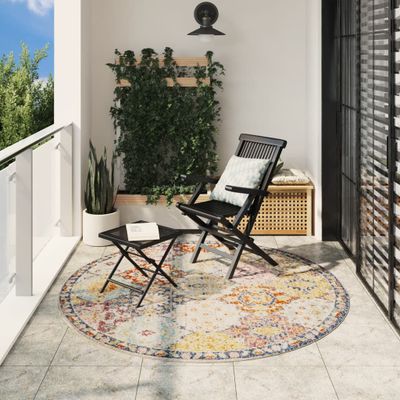 vidaXL Koberec ARBIZU, do interiéru aj exteriéru, vintage Ø200 cm