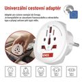 Cestovný univerzálny adaptér EMOS P0055E pre cizinkov do strednej Európy