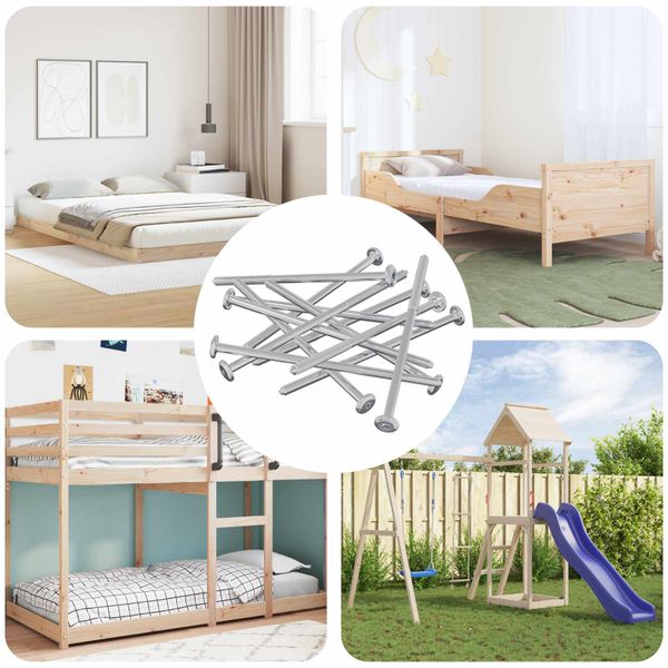 vidaXL Skrutka 12 pcs Strieborná M6 x 120 mm Oceľ