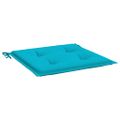 vidaXL Podložky na záhradné stoličky 4 ks tyrkysové 50x50x3 cm látka