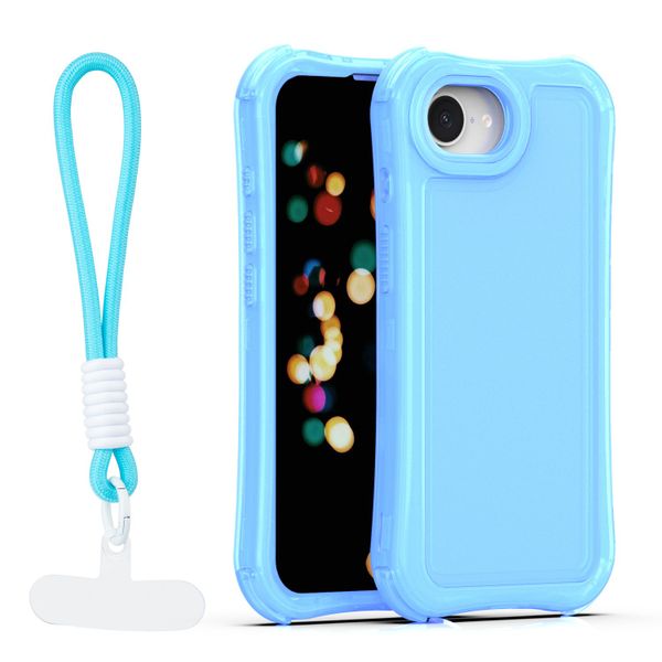 Puzdro Safepop s remienkom pre iPhone 16e / 17e modré