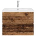 VidaXL drezová skrinka so vstavaným umývadlom a batériou Old Wood