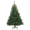 vidaXL Umelý vianočný stromček s 150 LED-i Zelená 150 cm PE a PVC