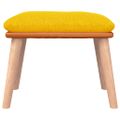 vidaXL Podnožka horčicovo žltá 45x29,5x35 cm látka a umelá koža
