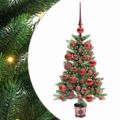 vidaXL Vianočný stromček s 150 LED-i so stojanom Zelená 90 cm PE