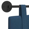vidaXL Závesné čelo postele Modrá Látka