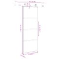 vidaXL Posuvné dvere s kovaním 76x205 cm tvrdené sklo a hliník úzke