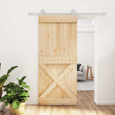 vidaXL Posuvné dvere Prírodná a biela 90 x 210 cm