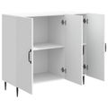 vidaXL Servírovacia skriňa Biela 89 x 34,5 x 80 cm Kompozitné drevo