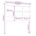 vidaXL Čelo postele sivé 105,5x4x100 cm masívna borovica