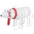 vidaXL Svetelná vianočná dekorácia, medveď 45 LED 71x20x38 cm, akryl