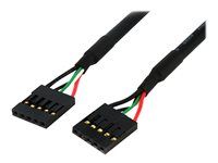 USB kábel - 5 pin IDC (F) na 5 pin IDC (F) - USB 2.0 - 2 ft - čierna - USBINT5PIN24 - Kábel USB - 5-pinový IDC (F) na 5-pinový IDC (F) - USB 2.0 - 60,7 cm - čierna
