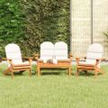 vidaXL 4-dielna záhradná sedacia súprava Adirondack akáciový masív