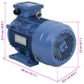 vidaXL 3-fázový elektromotor, hliník 4kW/5,5HP, 2-pólový 2840 ot./min
