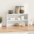 vidaXL kuchynské stojany stohovateľné 2 ks biela 50x15x16 cm