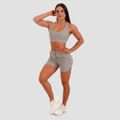 Športová podprsenka Mesh Panel grey - GymBeam, veľkosť L, veľkosť oblečenia L