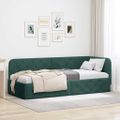 vidaXL Rohový rám postele Tmavozelená 80 x 200 cm Zamat