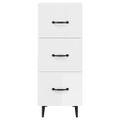 vidaXL Komoda lesklá biela 34,5x34x90 cm spracované drevo
