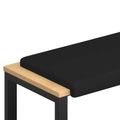 vidaXL Vankúš na lavičku Umelá koža Čierna Hĺbka 35 cm