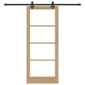 vidaXL Posuvné dvere ORKDAL 83 x 202 cm Prírodná a čierna