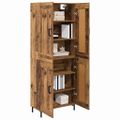 vidaXL Highboard 2 ks Staré drevo 69,5 x 34 x 180 cm Kompozitné drevo