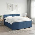 vidaXL Posteľ boxspring s matracom Modrá 160 x 200 cm Látka