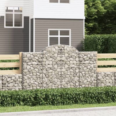 vidaXL Oblúkové gabionové koše 18 ks 200x50x120/140 cm pozink. železo