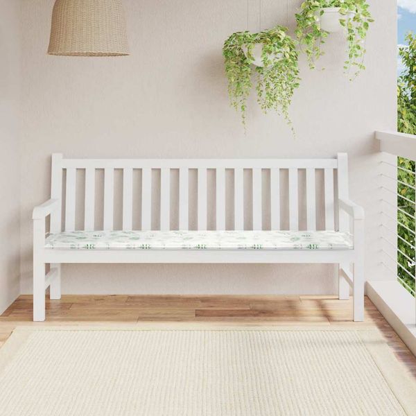 vidaXL Podložka na lavičku List Design s listami 150 x 50 x 3 cm