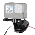 Motorcycle Windshield Mount Clip PULUZ  for Action Cameras (DJI Osmo Action 4, GoPro Hero 12, Insta360 Ace Pro / X4)(Black)