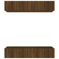 vidaXL TV skrinky 4 ks hnedý dub 80x30x30 cm spracované drevo