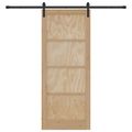 vidaXL Posuvné dvere Prírodná 86 x 211 cm Borovicový masív