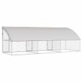 vidaXL Psí kennel 3 ks Strieborná 6 x 2 x 2 m Pozinkovaná oceľ