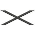 vidaXL Nohy konferenčného stolíka v tvare X, 2 ks, antracitové, 70 x (30-31) cm, oceľ