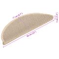 vidaXL Samolepiace nášľapy na schody, sisalový vzhľad 15 ks 56x17x3 cm