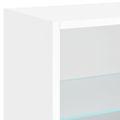 vidaXL 4-dielne TV nástenné skrinky s LED biele kompozitné drevo